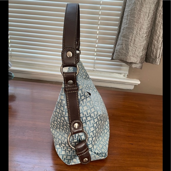 🥰Tommy Hilfiger blue and brown bag - Picture 3 of 11